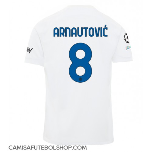 Camisa de time de futebol Inter Milan Marko Arnautovic #8 Replicas 2º Equipamento 2023-24 Manga Curta